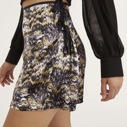 Urban Outfitters Velvet Wrap Mini Skirt 