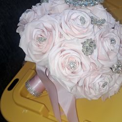 Light pink quince ramo