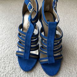 Blue Bebe Heels Size 5