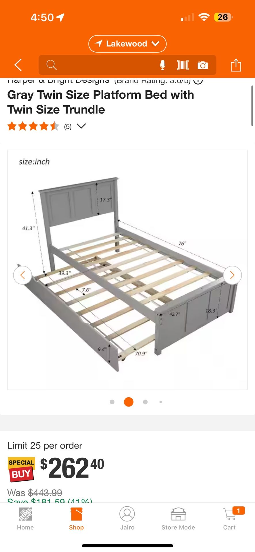 Twin Over Twin Bed Frame