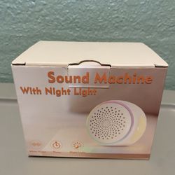 Sound Machine. White Noise Machine with Night Light. NEW