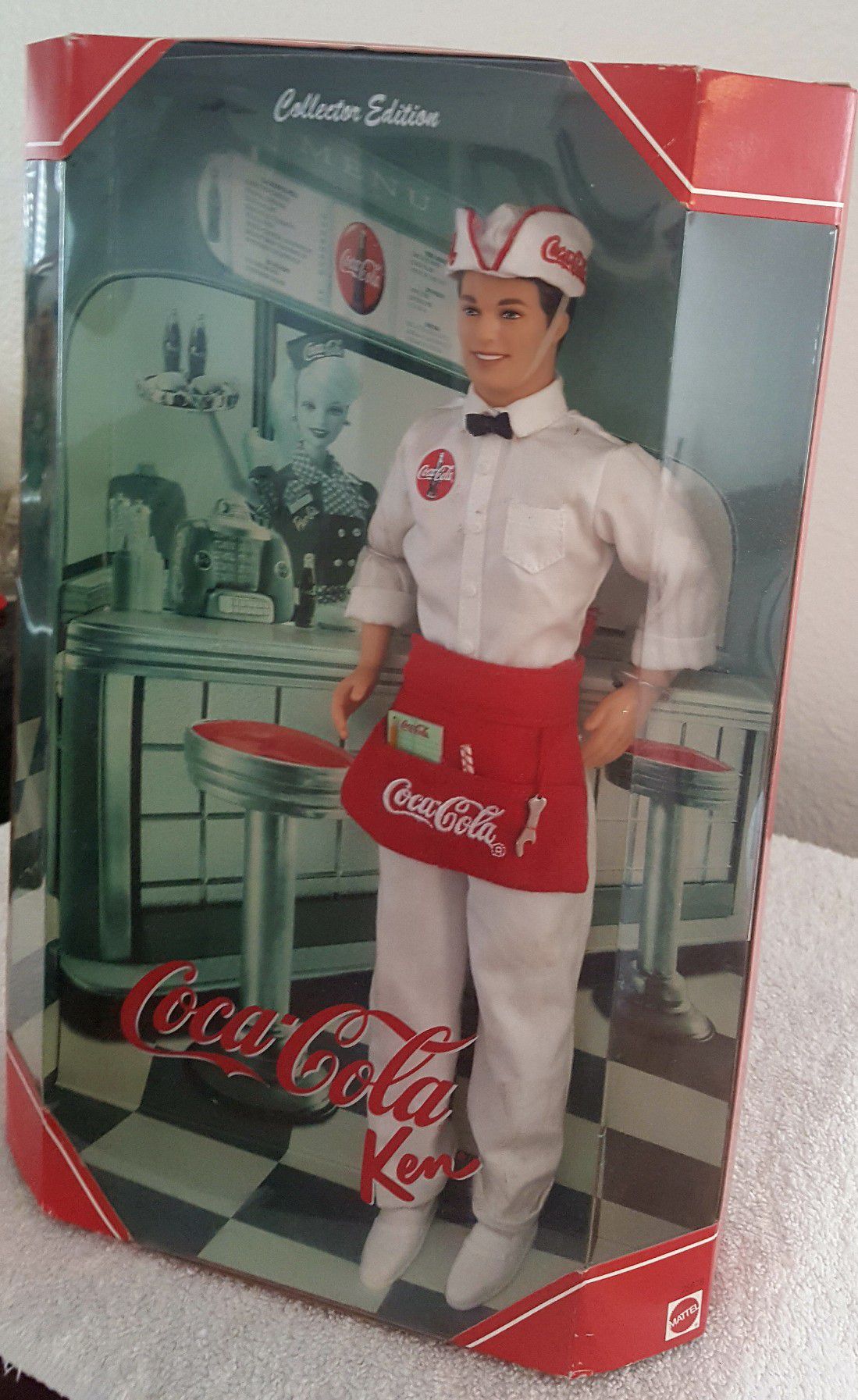NEW Coca-Cola Soda Jerk Ken Barbie Collector Doll Collector Edition