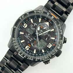 Citizen Skyhawk A-T U680 Eco-Drive Atomic Black Stainless Steel Watch (A1G011135)