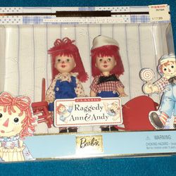Barbie Collectibles Kelly & Tommy Dolls As Raggedy Ann & Andy 1999 NIB