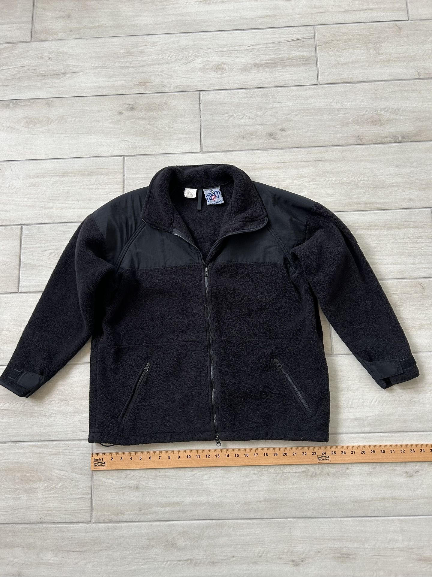 DSCP By Peckham Polartec Men’s Size Large Black Full 2 Way Zip Fleece Jacket Zip Pockets Ventilation Zippers Adjustable Waist West Las Vegas See My Li