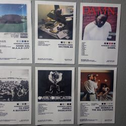Kendrick Lamar Album Cover Canvas Poster 6pk 
