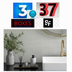 New Subway Tile= 37sf= Arquitectural Gray 3x6= 60 Dlr For All