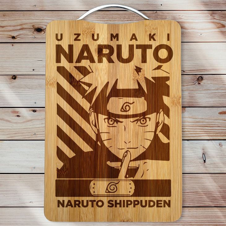 Naruto Shippuden Personalized Engraved Cutting Board
