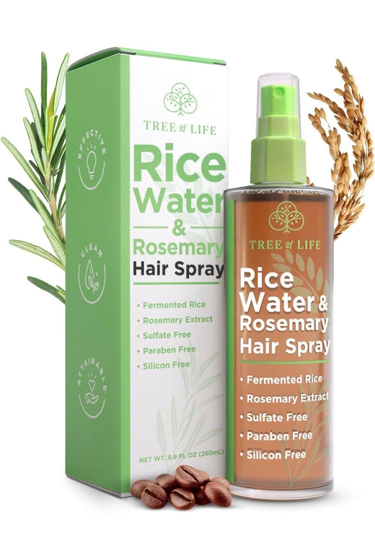 Spray for Hair Growth,Hair Thickening Fermented Rice, Caffeine, Rosemary Extract, Biotin