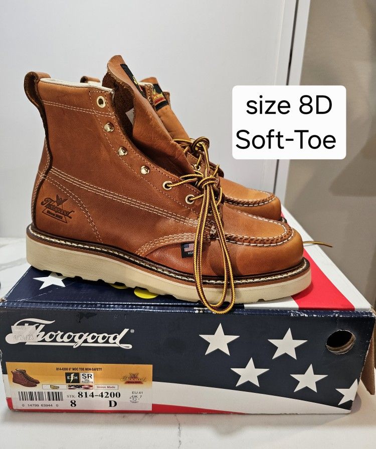 Thorogood Soft Toe Work Boots Size 8