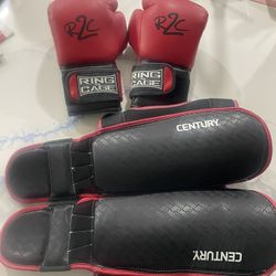Kids Boxing Gloves And  Shin Guards 