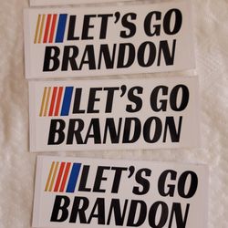 "Lets Go Brandon" Bumper Sticker.  Qty: 4    Brand New!