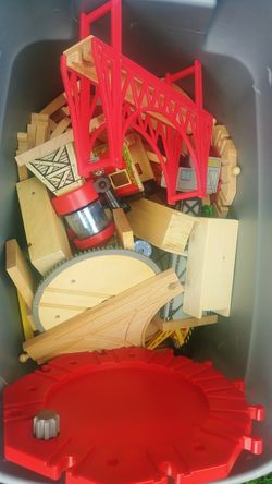 Wooden train tracks