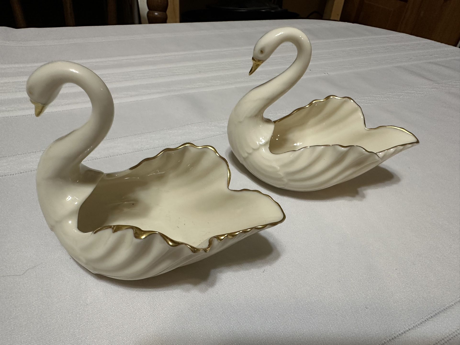 Vintage Lenox Swan Trinket/ Candy Dishes Figurines