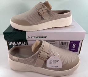NEW STAHEEKUM Women's Mule Sneaker Clog Comfort in every step - TAUPE