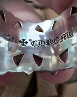 Chrome heart ring