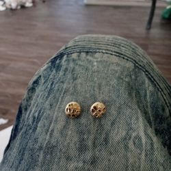 10k Gold Nugget Ear Rings