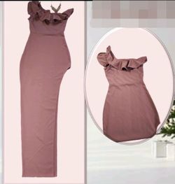 Side slit, purple dress from Windsor!