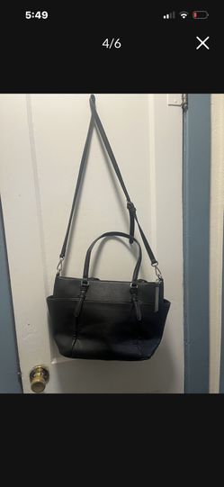 Black leather crossbody by Dana Buchanan