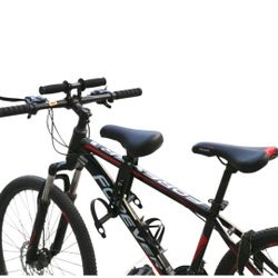 Fuairmee Kids Bike Seat and Handlebar, Child Bike Seat Detachable, Front Mounted Toddler Bike Seat Compatible with All Adult Mountain Bikes