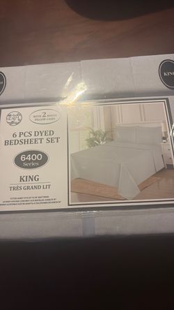 King 6-Piece Dyed Bedsheet Set 6400 Series