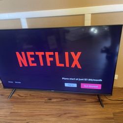 Hisense 50” Android Smart TV 4K UHD With New Remote Control. (Light Scratches On Screen Not Noticeable When TV Is ON). $90 Firm On Price