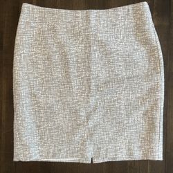 Banana Republic Gray/Ivory Tweed Pencil Skirt (4)