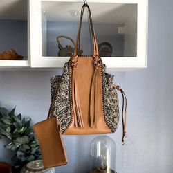 ULLA JOHNSON Daphne Braided Drawstring Tote Bag