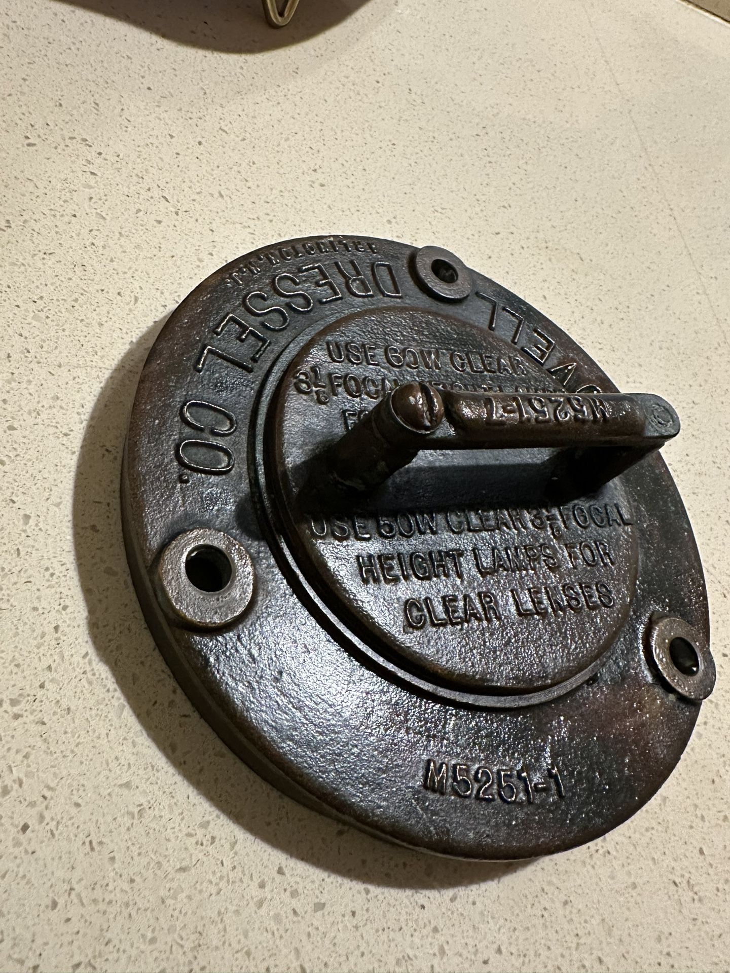 LOVELL DRESSEL MARINE SIGNAL LAMP COVERPLATE