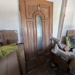 36”x80” Solid Wood Door Slab With Glass