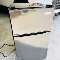 Arctic King 3.2 Cu ft Two Door Mini Fridge with Freezer, Black, E-Star, ARM32D5ABB