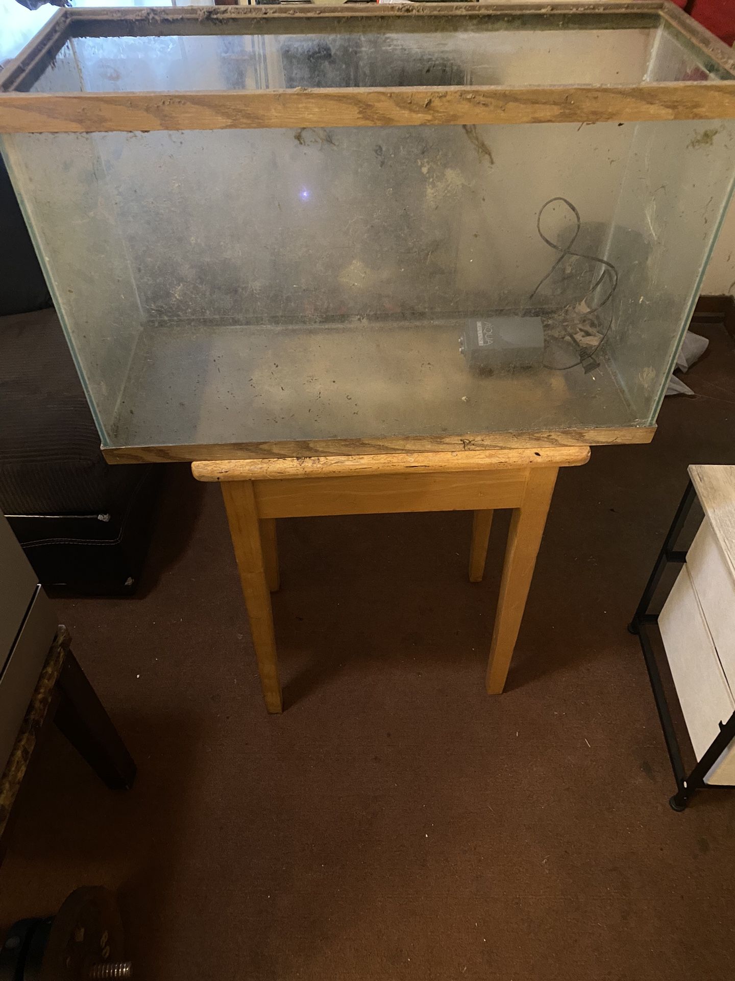 35 Gallon, Fish Tank And Table 