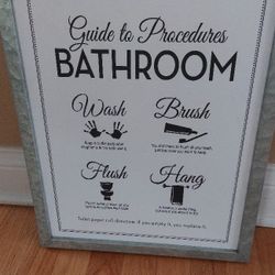 Bathroom wall frame decor
