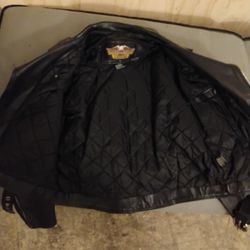 Genuine Harley Davidson Leather Jacket Size Large 