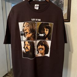 Authentic 2004 Beatles Let It Be Album Cover Tee Size XL