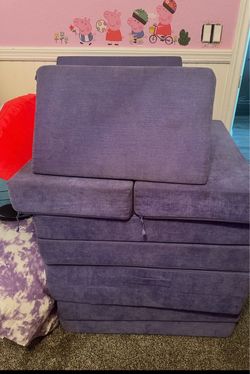 Purple Kids Modular Foam Play Couch Yourigami