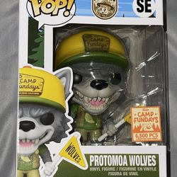 2023 SDCC CAMP FUNDAYS EXCLUSIVE PROTOMOA WOLVES MASCOT 6500 PCS FUNKO