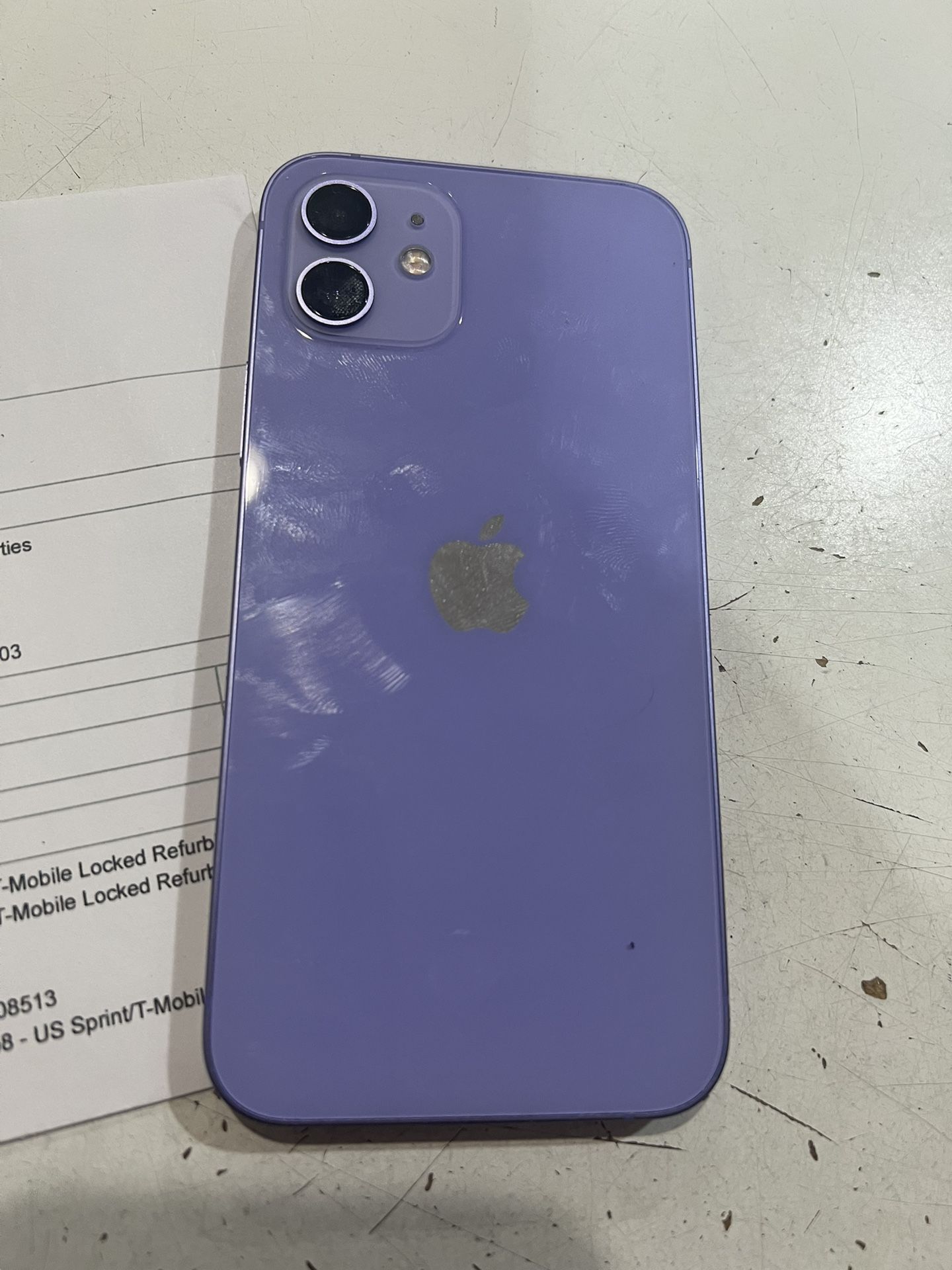 Apple iPhone 12 Purple 64GB TMobile Locked Used
