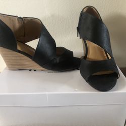 Brand New,  Never Been Worn, Black Wedges Size 7.5