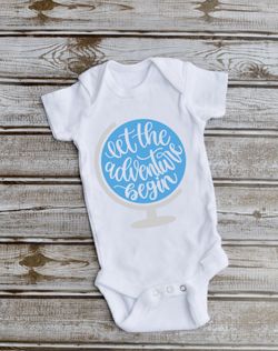 Let the adventure begin onesie