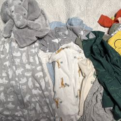 Baby Clothes  3m-9m. 3 And More All New Sleep Bags,  Activity Gym, Bouncer And Other Stuff 
