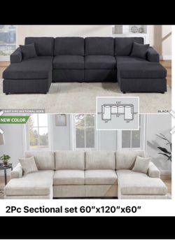 Sectional set 60”x120”x60”