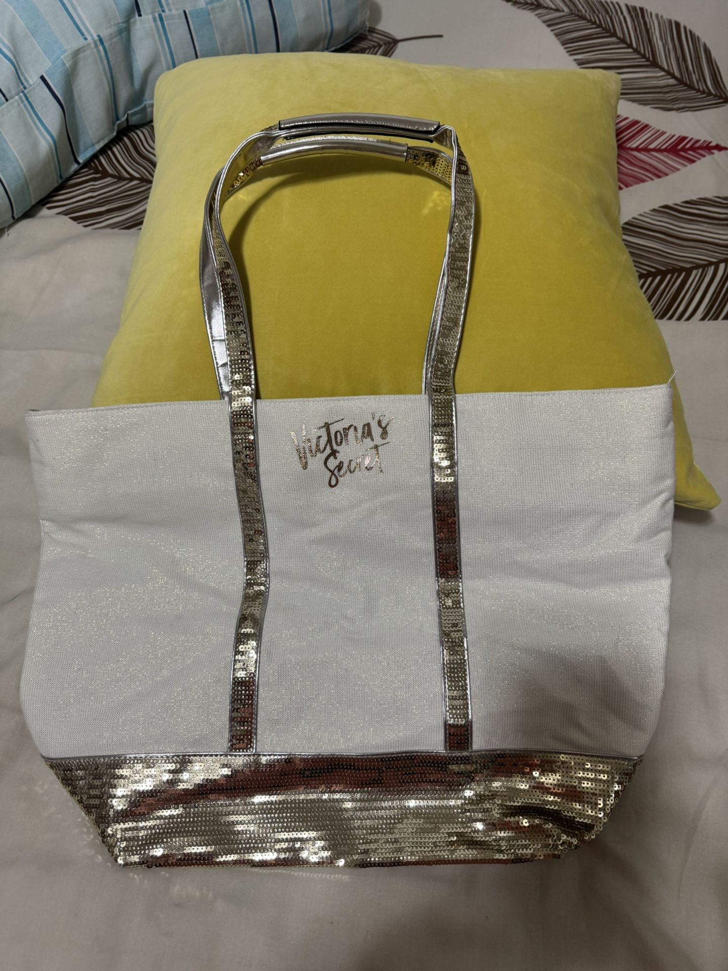 Victoria Secret , Sequin Canvas Tote bag, new, just no tags.
