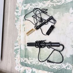 Black Electric Hot Comb and Flat Iron Set