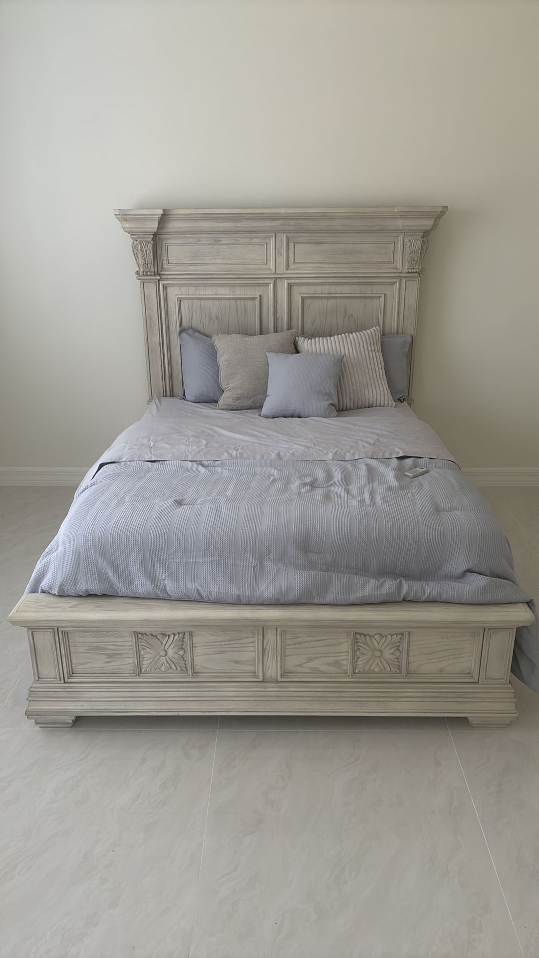 Parsley new bed frame ( brought damaged from furniture outlet ), plus mattress and bed base (cheap mattress)