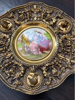 Antique heavy brass ornate decor
