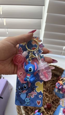Cute Keychain Lip Gloss 💖 | Mini Gloss Charm | Stitch Style