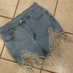 Shorts With Rhinestone