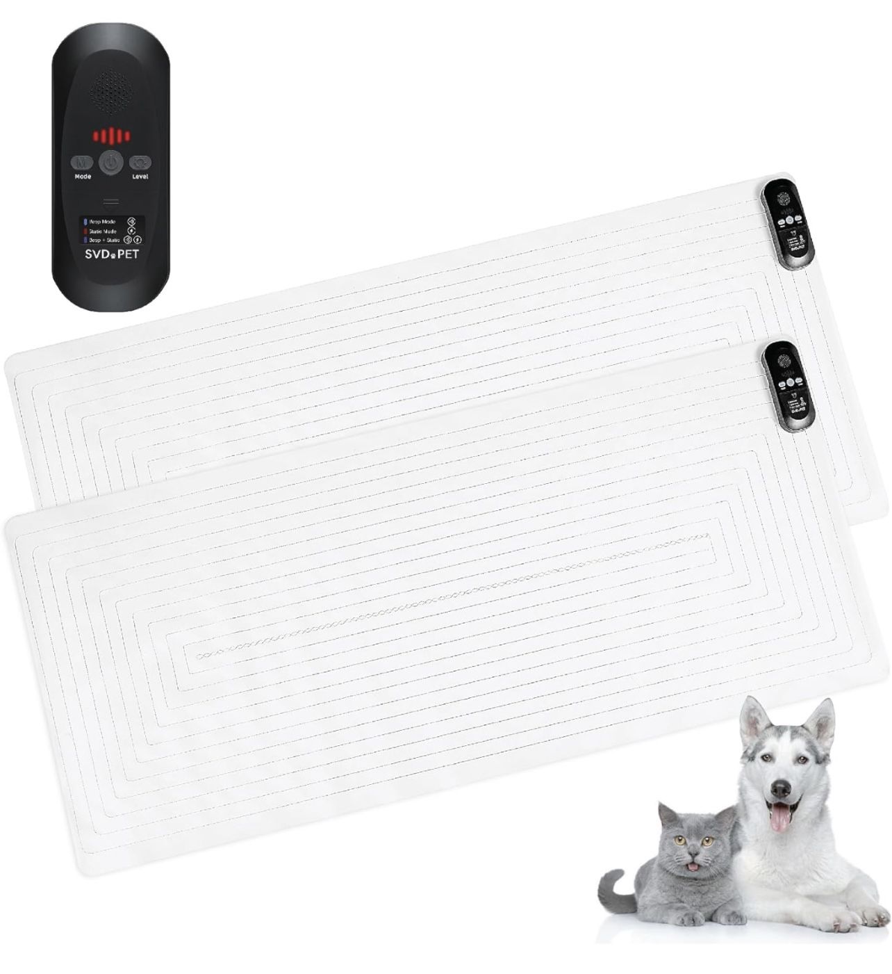 {2-Pack) 2024 Upgraded Pet Training Mat with Tester, 48" X 20", Pet Shock Pad, Dogs & Cats Electronic Rep