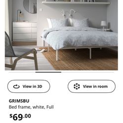 IKEA Full Bed frame White 